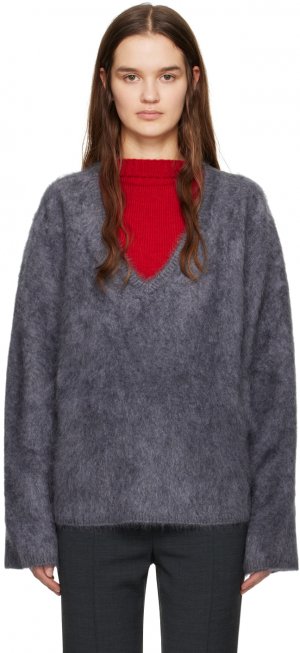 Серый свитер с надписью Маргарита Lisa Yang