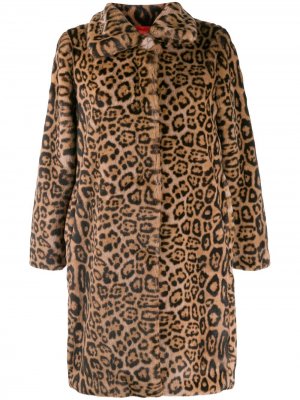 Пальто с леопардовым принтом Bellerose. Цвет: коричневый