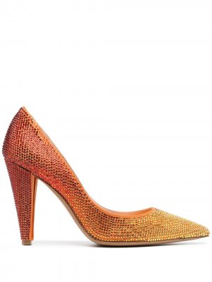 Туфли-лодочки Catherine с кристаллами Alexandre Vauthier. Цвет: оранжевый