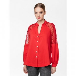 Блуза , размер 46, красный Lo. Цвет: красный