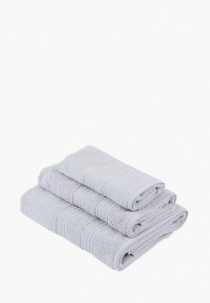 Комплект полотенец Унисон Raffle жемчужно-серый. Цвет: серый