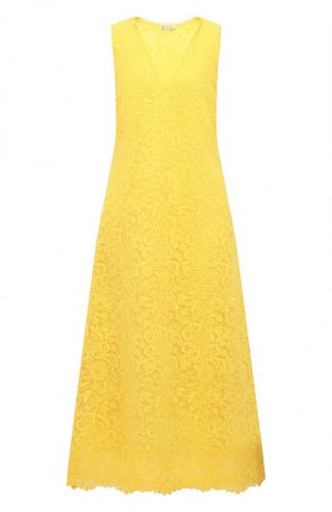 Хлопковое платье Loro Piana. Цвет: жёлтый