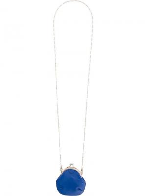 Ожерелье с кошельком Y's. Цвет: синий