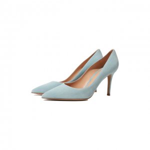 Замшевые туфли Gianvito 85 Rossi. Цвет: голубой