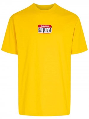 Gonz nametag short-sleeve T-shirt Supreme. Цвет: желтый