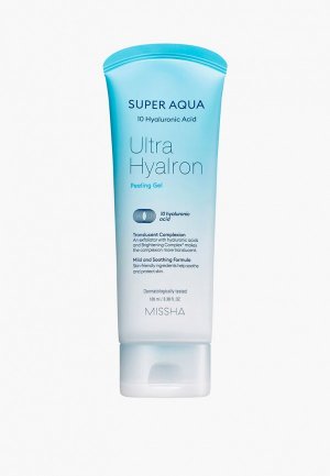 Пилинг для лица Missha -скатка Super Aqua Ultra Hyalron с кислотами, 100 мл. Цвет: прозрачный