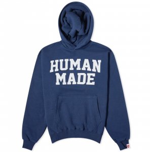 Худи Logo, темно-синий Human Made