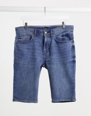Светлые джинсовые шорты -Синий BOSS