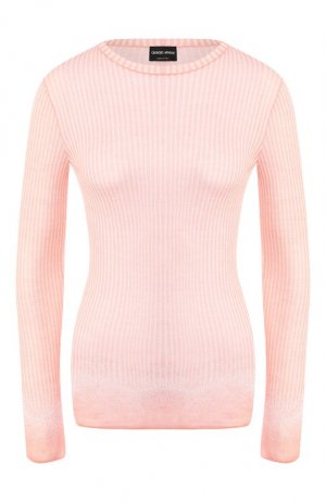 Пуловер из смеси вискозы и шелка Giorgio Armani. Цвет: розовый