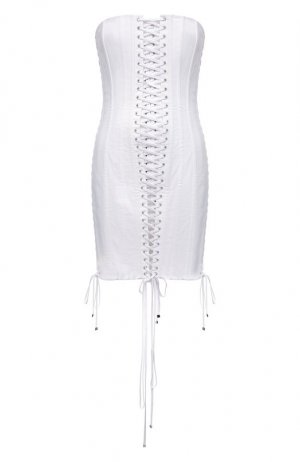 Джинсовое платье Dolce & Gabbana. Цвет: белый