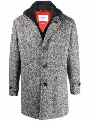 Однобортное пальто Paltò. Цвет: серый