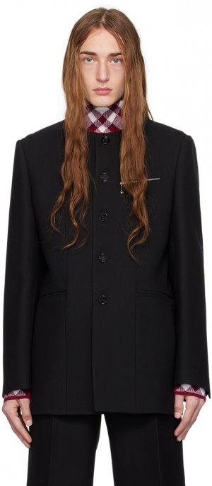 Черный пиджак на пуговицах Burberry