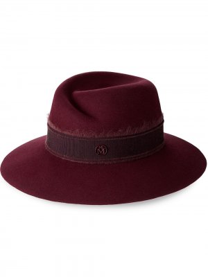 Фетровая шляпа-федора Virginie Maison Michel. Цвет: красный