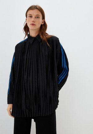 Блуза adidas Originals PLEATED SHIRT. Цвет: черный