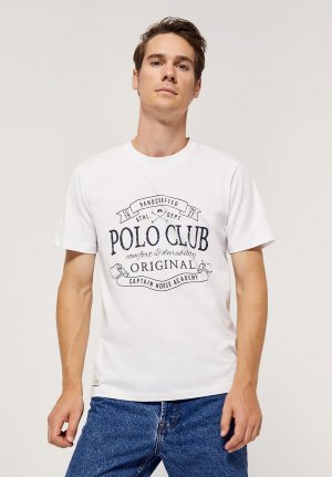 Футболка с принтом , белый Polo Club