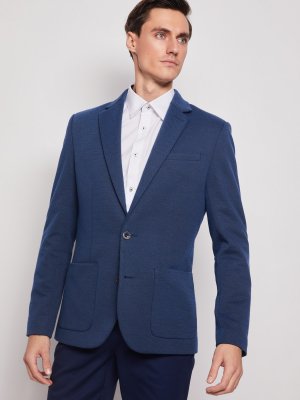 Пиджак однобортный zolla. Цвет: голубой