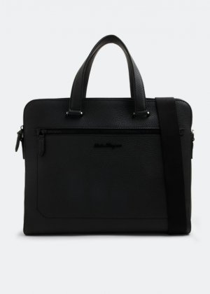 Сумка-тоут FERRAGAMO Firenze briefcase, черный