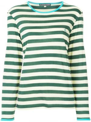 Striped T-shirt Alexa Chung. Цвет: зелёный
