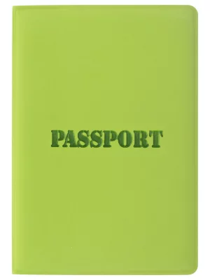 Обложка для паспорта унисекс 237607 зеленая Staff. Цвет: зеленый