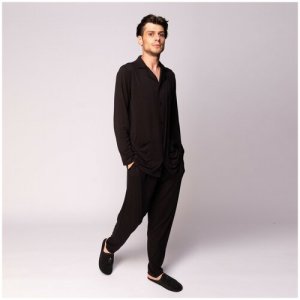 Пижама , размер 48, черный Sofi De MarkO. Цвет: хаки/серый