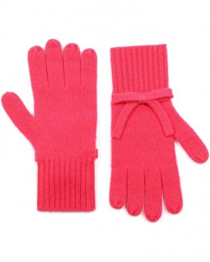 Перчатки Bow Knit Gloves, цвет Pompom Pink Kate Spade New York