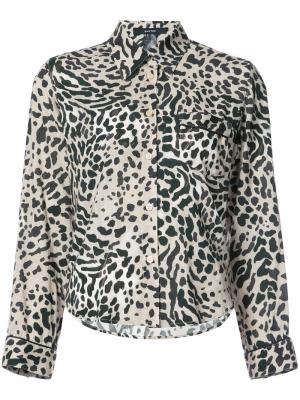 Рубашка с леопардовым принтом Smythe. Цвет: многоцветный