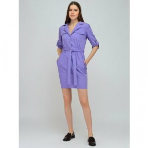 Платье, размер 50, фиолетовый Viserdi. Цвет: бежевый