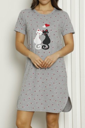 Женская туника, ночная рубашка, хлопок с короткими рукавами NICOLETTA