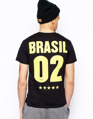 Футболка Brazil 02 Born Idol. Цвет: черный