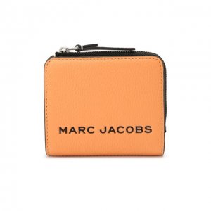 Кожаное портмоне MARC JACOBS (THE). Цвет: оранжевый