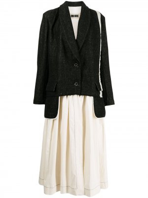 Длинный однобортный пиджак Uma Wang. Цвет: черный