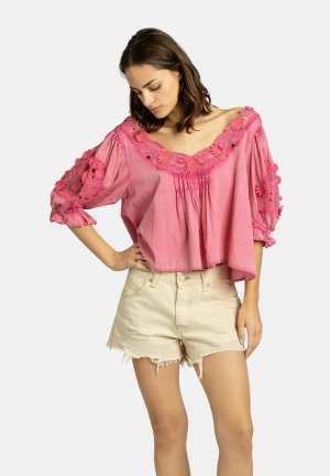 Блузка SOPHIE EMBROIDERED , цвет pink Free People