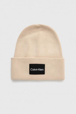 Хлопчатобумажная шапка , бежевый Calvin Klein