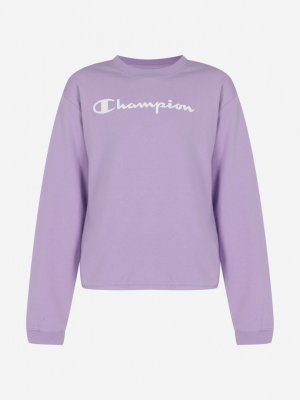 Свитшот для девочек , Фиолетовый Champion. Цвет: фиолетовый