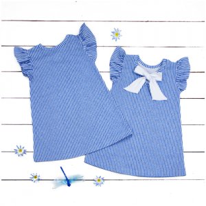 Платье в детский сад/платье летнее/одежда для детсада/голубой/рост 104 АЛИСА. Цвет: голубой