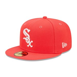 Мужская шляпа New Era Red Chicago White Sox с хайлайтером и логотипом 59FIFTY