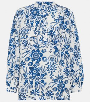 Блузка Aubrey из смесового льна с цветочным принтом , разноцветный A.P.C.