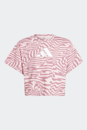 Спортивная тренировочная футболка с короткими рукавами adidas, розовый Adidas