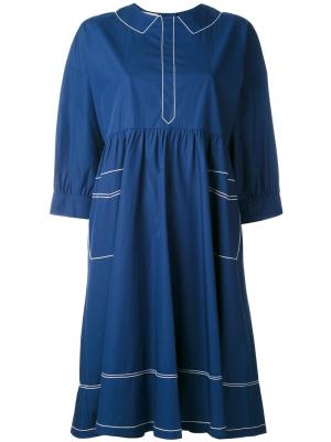 Платье Maiko Maison Kitsuné. Цвет: синий