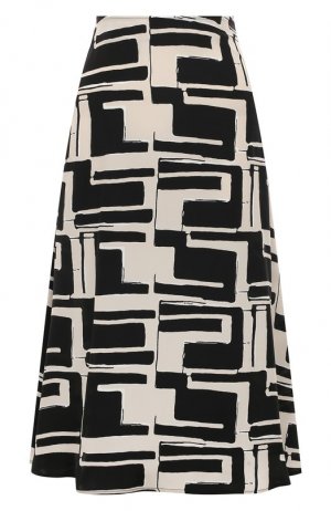 Шелковая юбка Kiton. Цвет: чёрно-белый