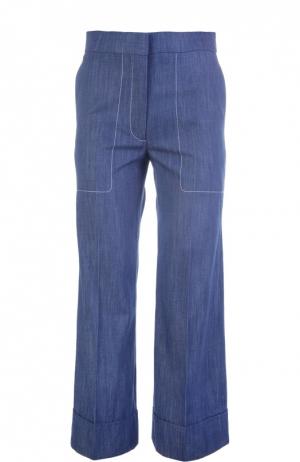 Расклешенные укороченные джинсы с широкими отворотами Sonia Rykiel. Цвет: синий