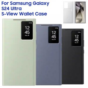 Оригинальный чехол-книжка-кошелек Smart View для Galaxy S24 Ultra SM-S928B, чехол телефона Samsung