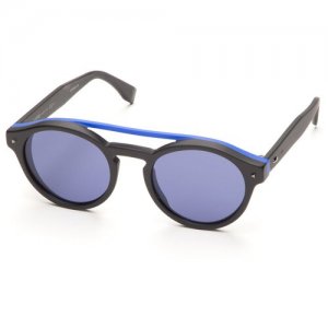 Солнцезащитные очки , синий, черный FENDI. Цвет: синий