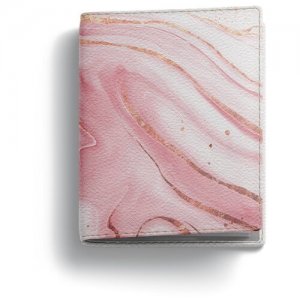 Обложка для паспорта , розовый, белый UNCLE DAD. Цвет: белый