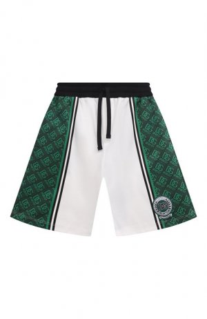 Хлопковые шорты Dolce & Gabbana. Цвет: зелёный