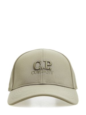 Бейсболка из нейлона C.P. Shell-R с вышитым логотипом C.P.COMPANY. Цвет: бежевый