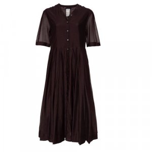 Платье , трапециевидный силуэт, макси, размер 40, коричневый Max Mara. Цвет: коричневый