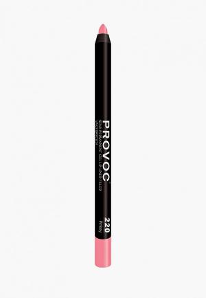 Карандаш для губ Provoc Gel Lip Liner 220 розово-бежево-лососевый. Цвет: розовый