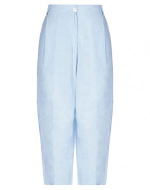 Укороченные брюки CRISTINA BONFANTI. Цвет: небесно-голубой
