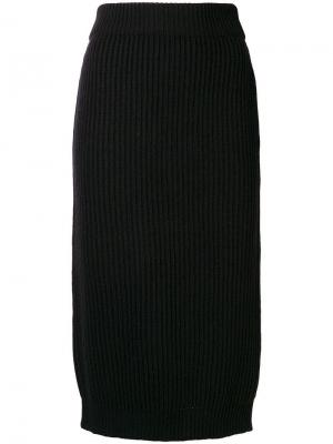 Ребристая юбка-карандаш Marc Jacobs. Цвет: черный